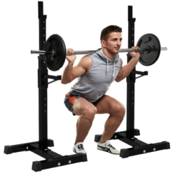 Portable Home Gym Adjustable Barbell Stand Squat Rack